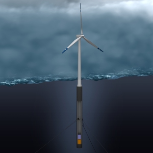 Floating wind turbine [image credit: greenunivers.com]